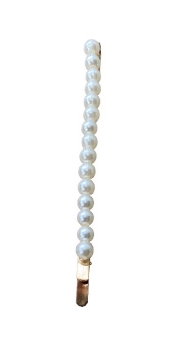 Hårnåle/spænde; 1 x hårnåle med perler, guld (Små perler)