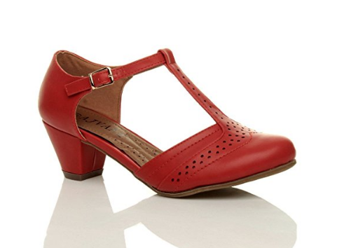 minimum Ekspression Integral Mary Jane sko: Marleen May rød: Søde røde sko med T-bar