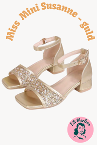  Børnefest sandal, Miss Mini Susanne guld sandal