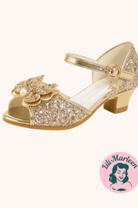 Børnefest sandal, Miss Cindrella, Guld