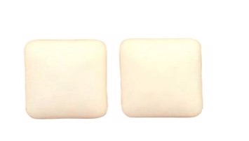 Øreringe - Klassiske firkantet Plast Øreringe, ivory  🦢