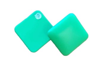 Øreringe - Klassiske firkantet Plast Øreringe, mint