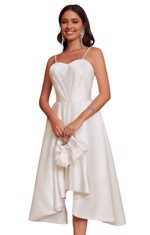 Konfirmations kjole/kort brudekjole - Perlemor 👗