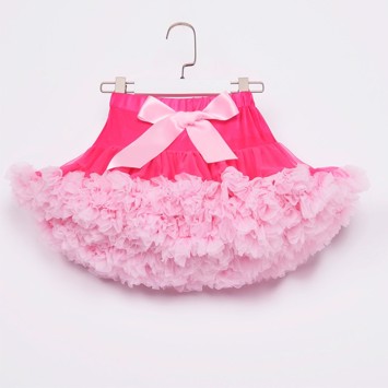 Strutskørt deluxe - pink med lyserød kant