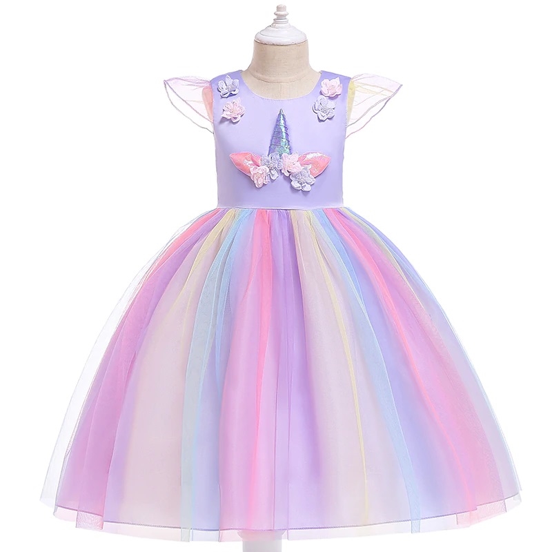 Tilhører Flåde Køb Unicorn kjole: Rainbow Dash kjole, lilla - vi prinsessekjoler