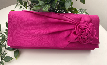 Fest clutch - Rosemary, fusion - fest taske i rosa satin