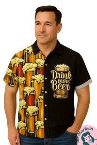 Dependable Service – Rockabilly Herreskjorte med Pinup & Spark Plugs Print