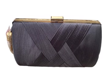 Fest clutch/cocktailtaske - Scarlet, mørk sølvgrå