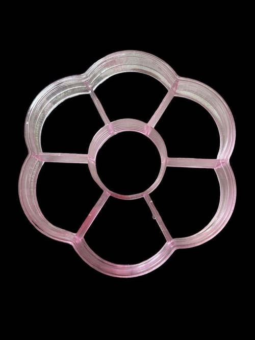 Øreringe organizer med 7 rum i lyserød plast
