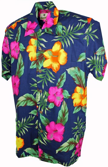 60´S HAWAI - Soho Cotton blue - Hawaiian Shirt