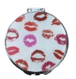 Taskespejl; Lips, lips and lips - sødt lille makeup spejl til tasken 