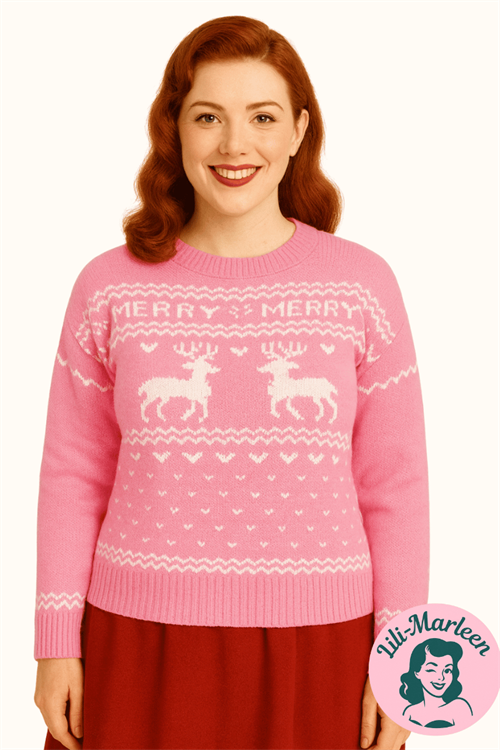 Miss Pink Merry – Den Sødeste Juletrøje i Candyfloss-Pink