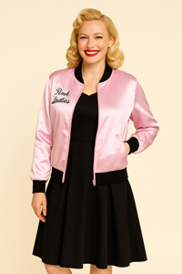 Pink Lady – Satin Jakke i Klassisk 50’er Stil