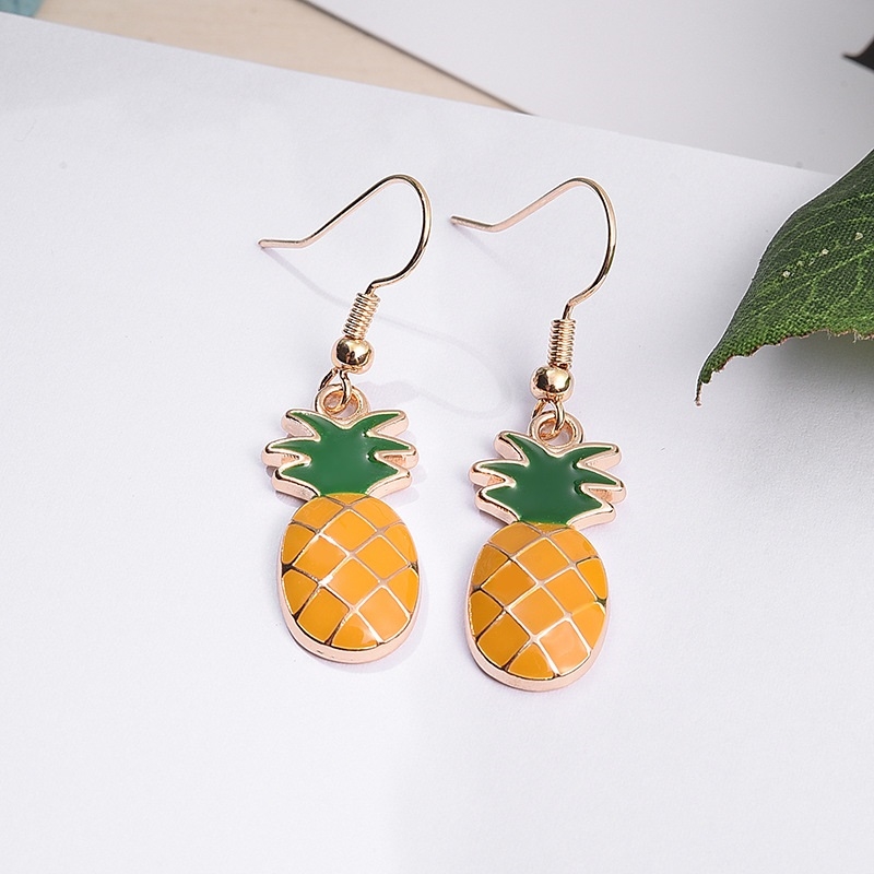 Øreringe hængeøreringe med ananas - vi elsker der er lidt anderledes