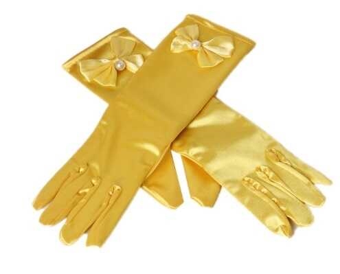 Men spejl Efterforskning Børnefest handsker i satin, guld