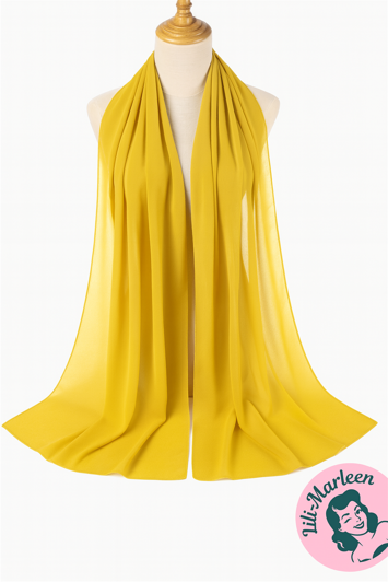 Chiffon Sjal, gul