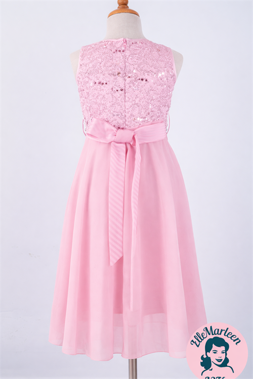 Børne festkjole; Little Carolina, lyserød