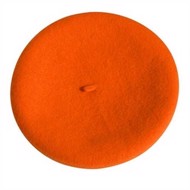 Beret, orange - lækker vintageinspireret filt beret 