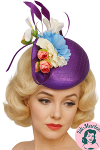 Betager på hårbøjle, lilla med blomsterflora