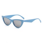 Cateye solbriller i himmelblå med spejlglas