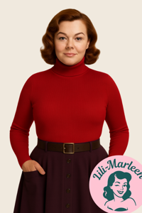 Højhals: SPIROS - rød; En klassiker i dit klædeskab