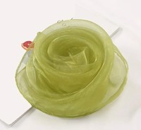 Chiffon tørklæde, støvet grøn