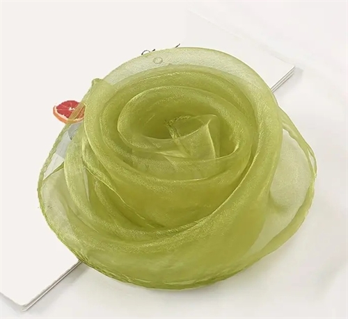 Chiffon tørklæde, støvet grøn