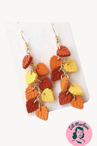 Efterårsblade – øreringe med varme farver og naturens poesi