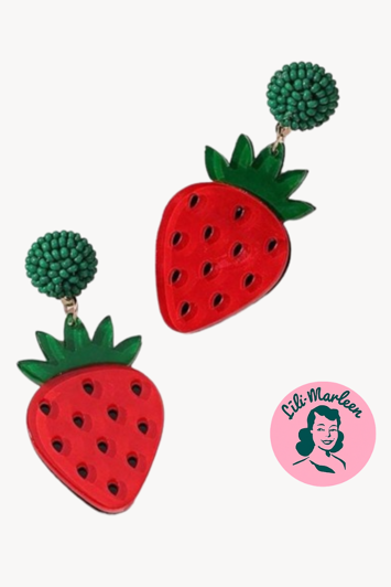 Store jordbærøreringe – sommerens sødme og spræl på øret