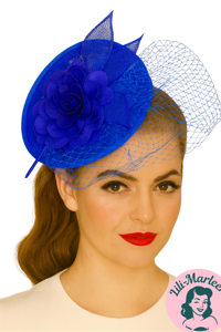Betager/hat med slør, kongeblå