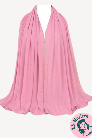 Chiffon Sjal, lyserød Feminin lethed og tidløs charme