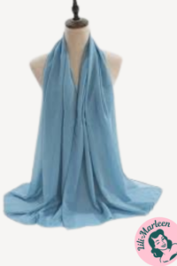 Chiffon Sjal, støvet blågrå