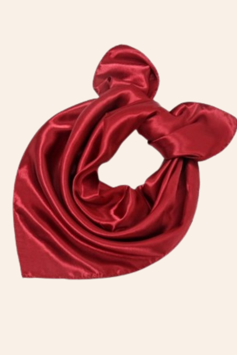 Satin tørklæder; ensfarvet