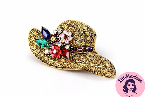 Miss Golden Glory – Vintage statement broche