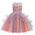 Unicorn kjole: Miss Cadance - Lyserød regnbue
