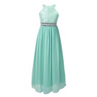 Børne festkjole; Little Caya, mint