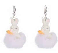 Øreringe - Den lille hvide bløde kanin🐰