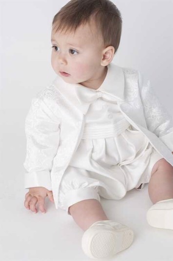 Baby jakkesæt: Lille Malte, ivory - dåbs jakkesæt eller lille brudesvend 