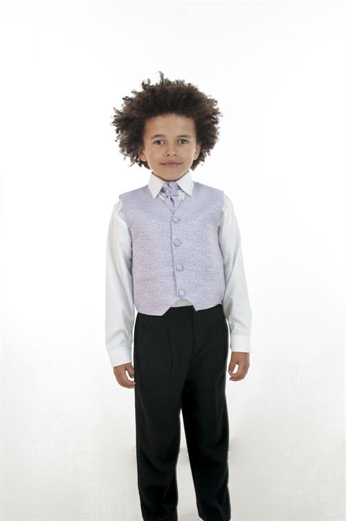 Børne jakkesæt: Milan, lys lilla - fint jakkesæt i 4 dele 