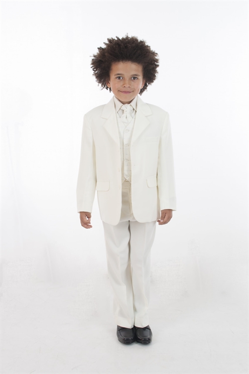 Børne jakkesæt: Andreas; ivory/creme - jakkesæt i 5 dele 