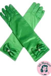 Lange satin festhandsker til børn