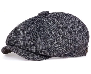 Peaky Blinders Newsboy Cap - Mørk grå - Velegnet til sommerbrug 