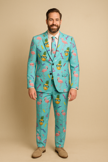 Funky Flamingo Fiesta – Det Vildeste Jakkesæt i Tropeland!