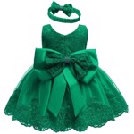 Festkjole til baby: Little Emilie, grøn
