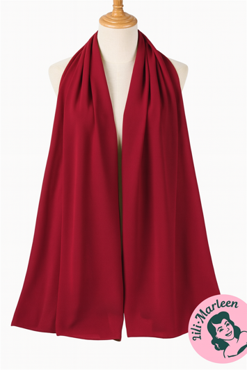 Chiffon Sjal, mørk rød/vinrød – Tidløs elegance
