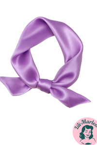 Satin tørklæde til håret eller hals, lys lilla