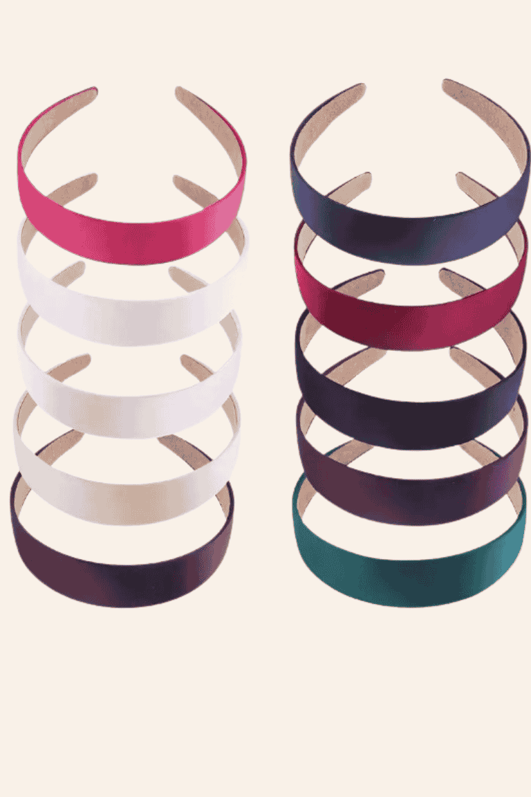 Satin hårbøjler, brede 3 cm