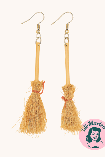 Hængeøreringe -  Hekse-kost - vil du flyve Bloksbjerg med os?