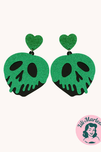 Hængeøreringe -  Halloween grønne monstre 