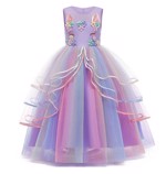 Unicorn kjole: Fluttershy - lilla regnbue
